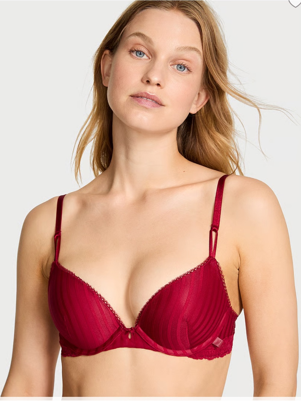 VICTORIA'S SECRET Sexy Tee Sheer Heritage Stripe Push-Up Bra new 38D